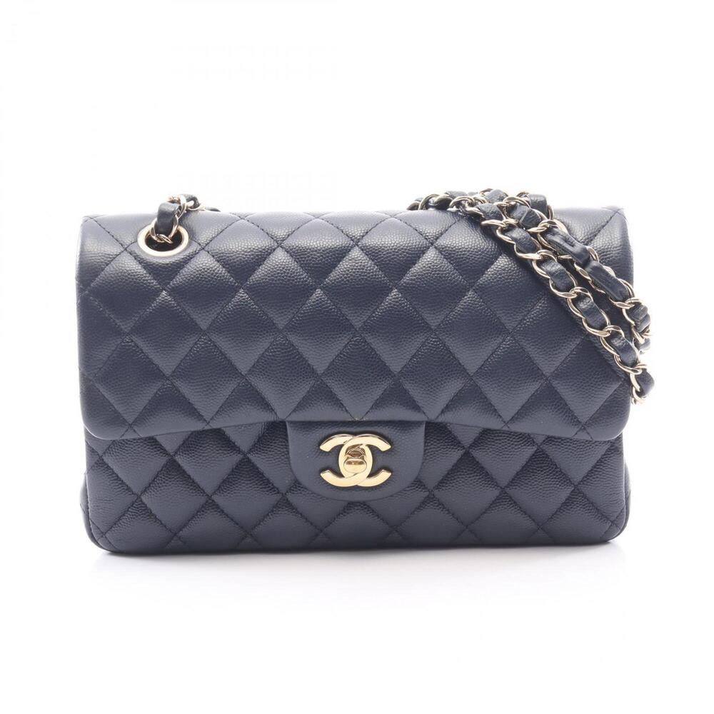 Chanel Matelassé Double Flap Shoulder Bag/Handbag, Caviar Leather (Grained Ca...